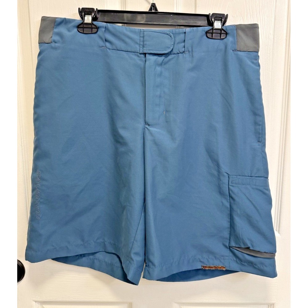 Salomon Shorts Men's 36 Blue Running Hiking 10" Zip Pocket Lightweight Outdoor
